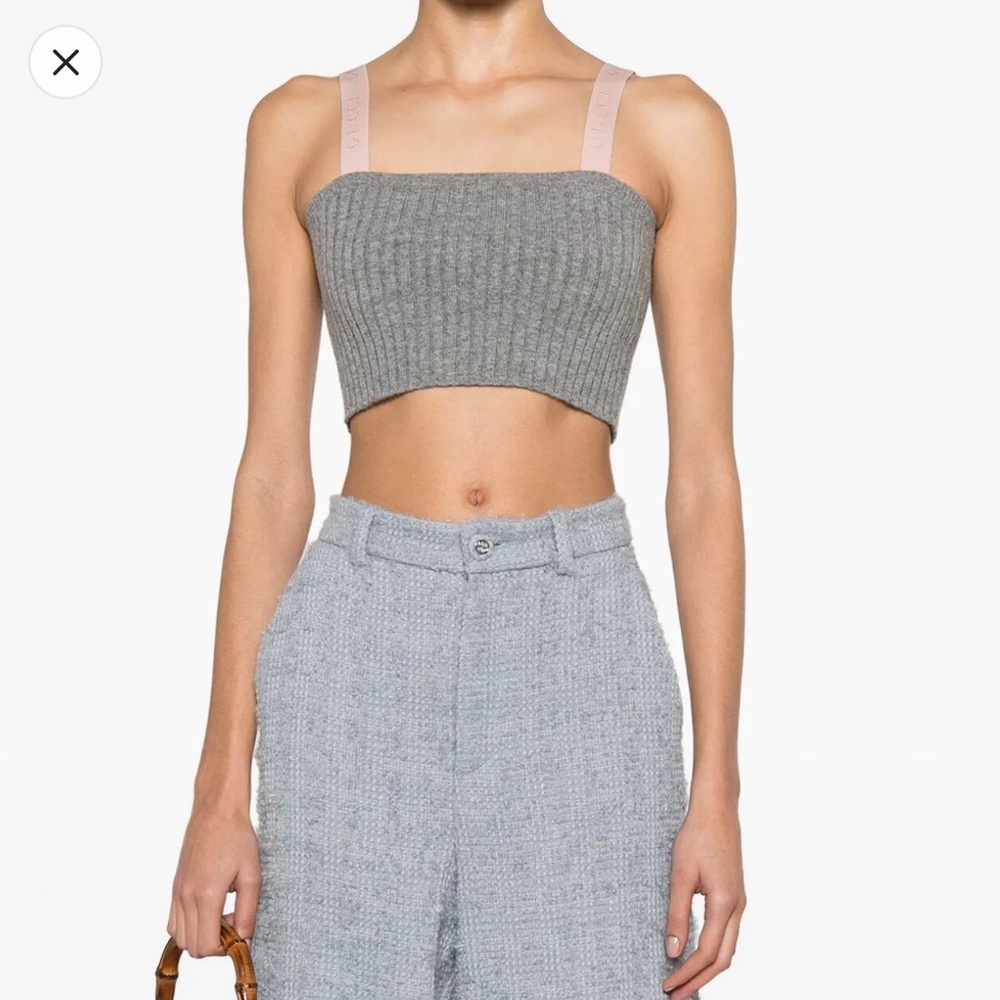 Gucci Ribbed Knit Crop Top NWT